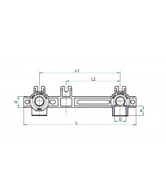 На фото Hi-Therm PP-R double wall plate elbow for mixer